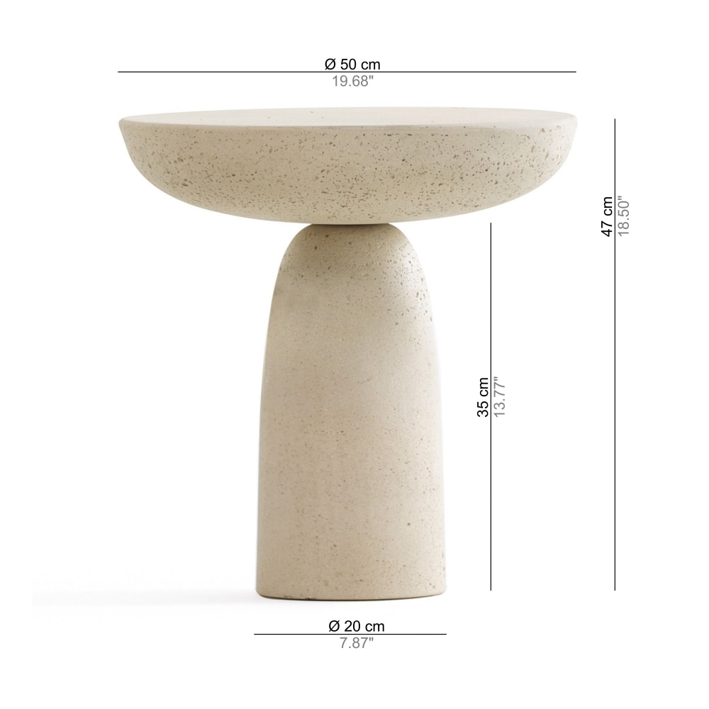 Mogg Tavolino in cemento Olo diam.50 cm x h 47 cm