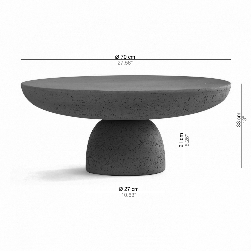 Mogg Tavolino in cemento Olo diam.70 cm x h 33 cm