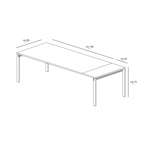 Desalto Tavolo Beam Allungabile cm 90x140 (185)