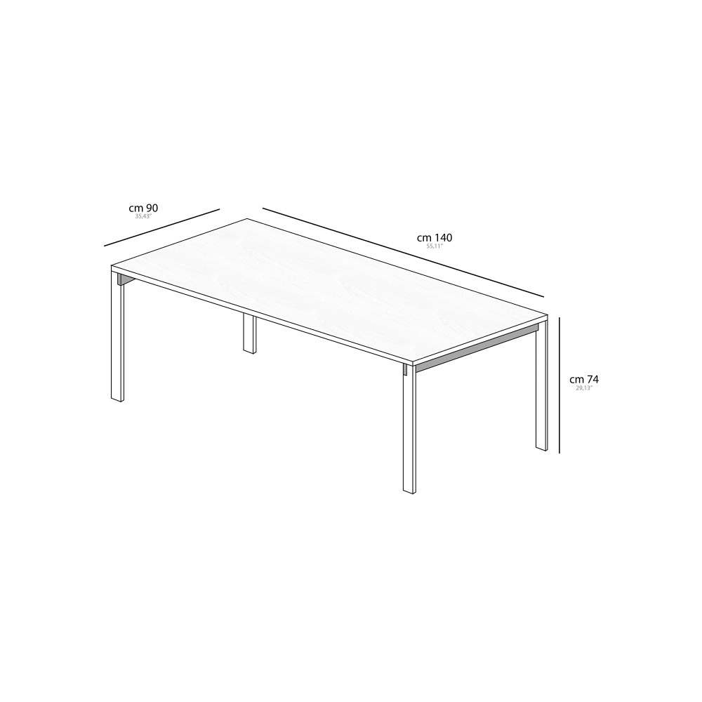 Desalto Tavolo Beam cm 90x140