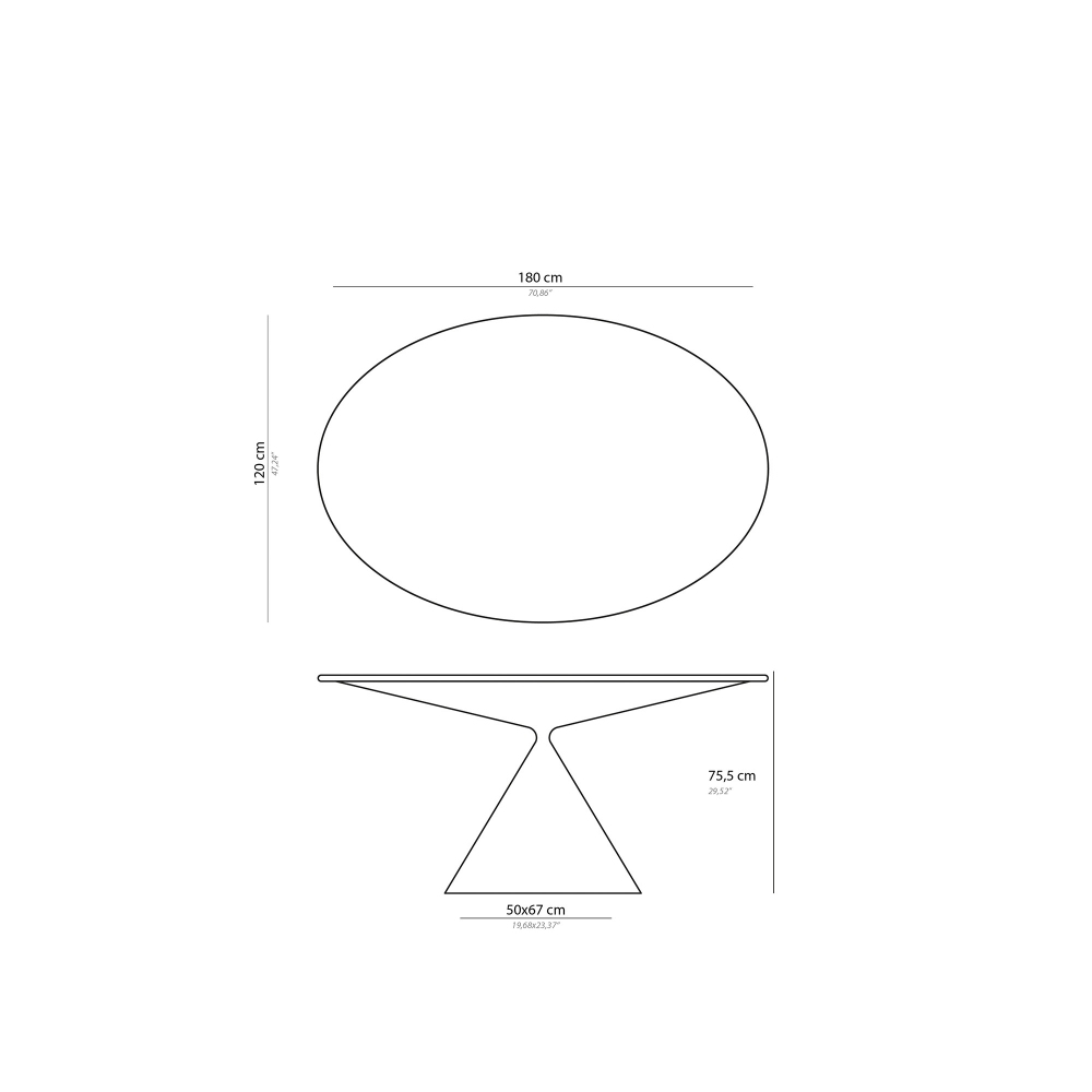 Desalto Clay Canvas Table 120x180 cm