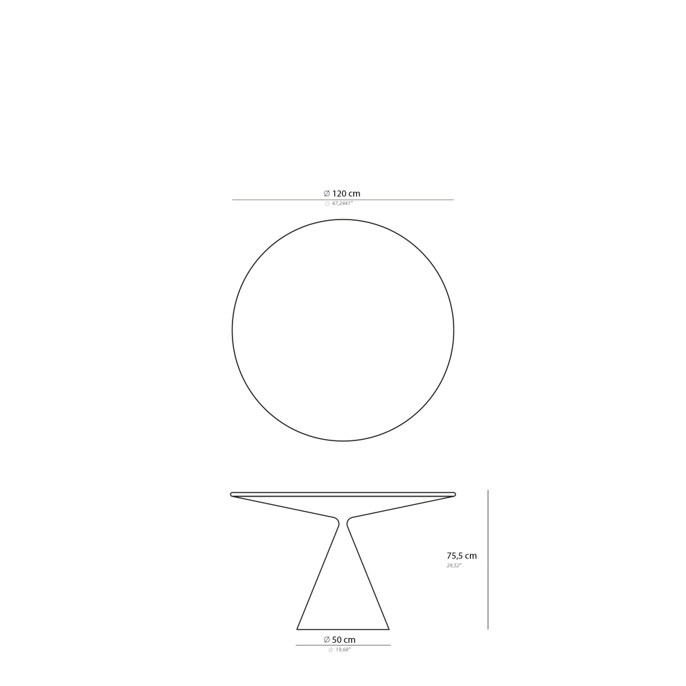 Desalto Clay Canvas Table 120 cm