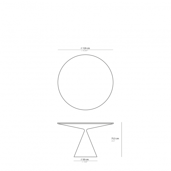 Desalto Clay Canvas Table 120 cm