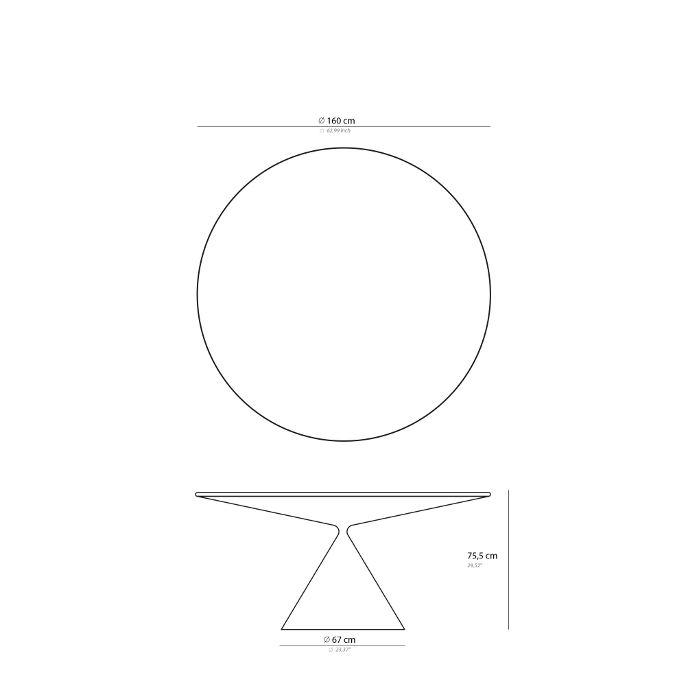 Desalto Clay Canvas Table 160 cm