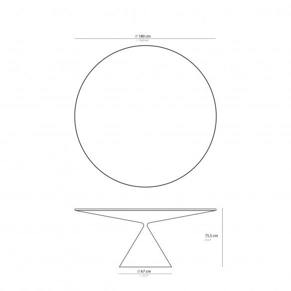 Desalto Clay Canvas Table 180 cm