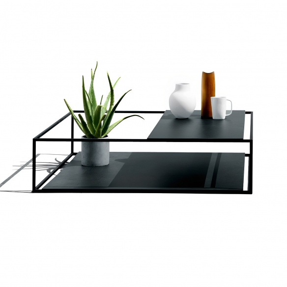 Desalto Tavolino Helsinki 15 outdoor con piano superiore parziale cm 118x118 h 30 cm