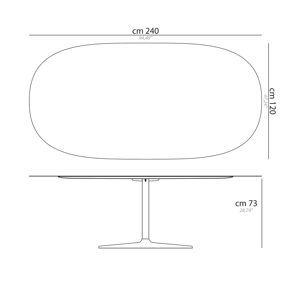 Desalto Tavolo Ellis cm 120x240