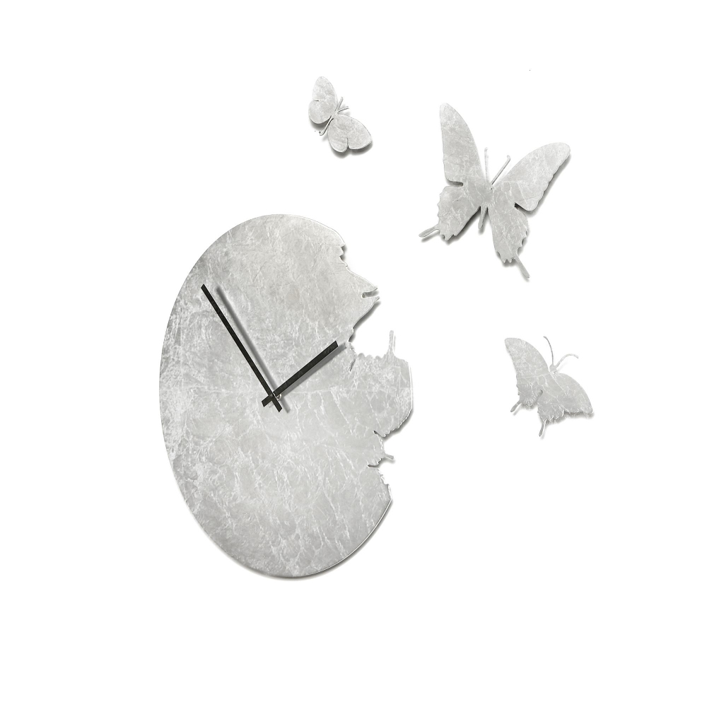 Domeniconi Butterfly wall clock + 3 butterflies diam. 48cm