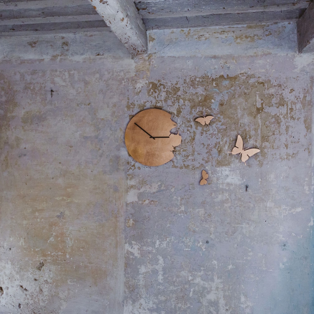 Domeniconi Butterfly wall clock + 3...