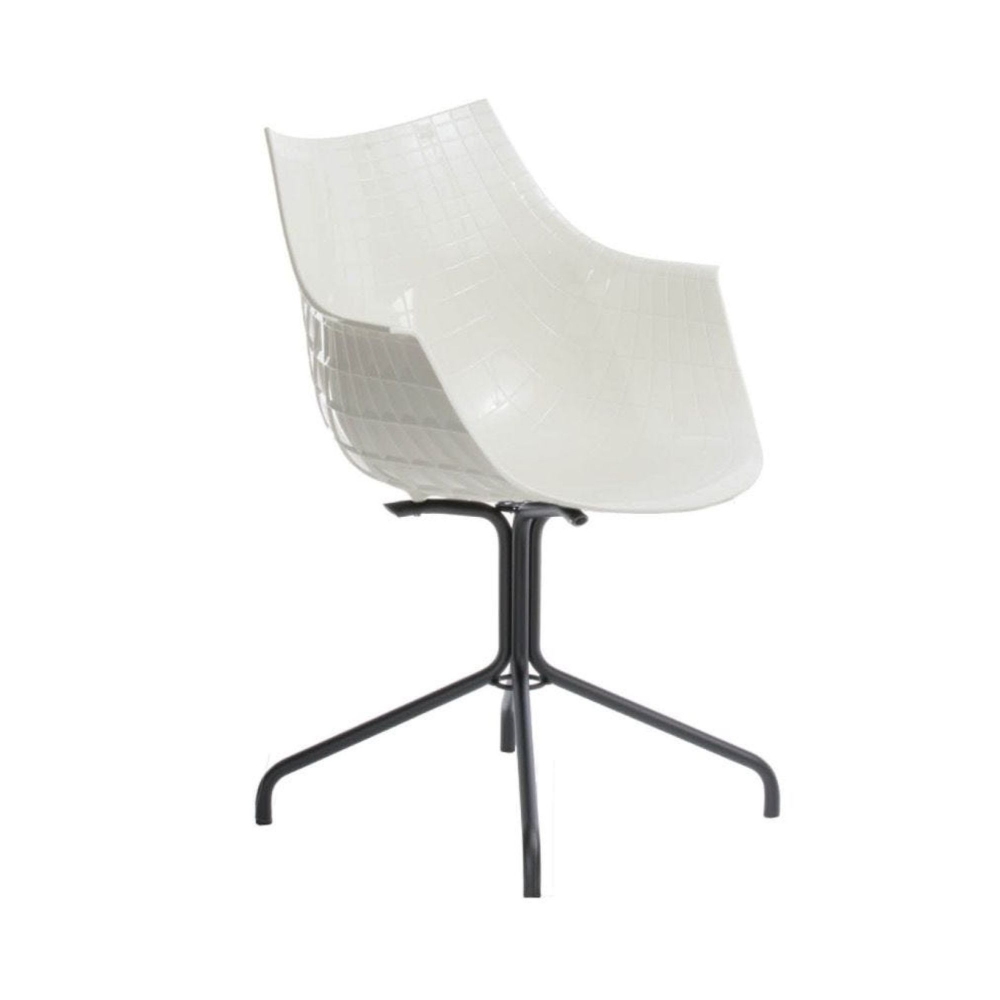 Driade Sgabello Meridiana Girevole Basso Struttura Acciaio Verniciato