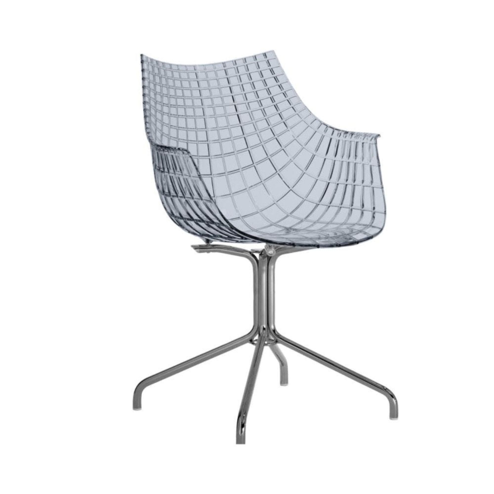 Driade Sgabello Meridiana Girevole Basso Struttura Acciaio Verniciato