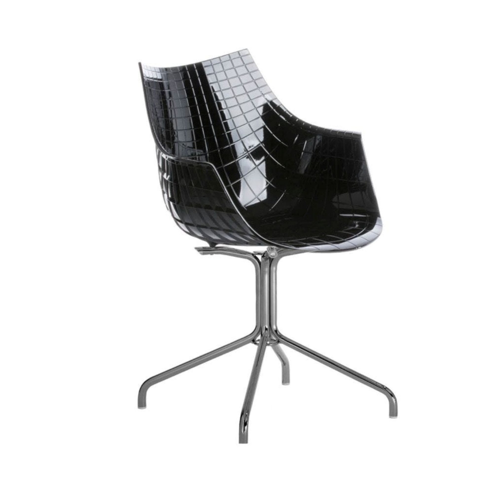 Driade Sgabello Meridiana Girevole Basso Struttura Acciaio Verniciato