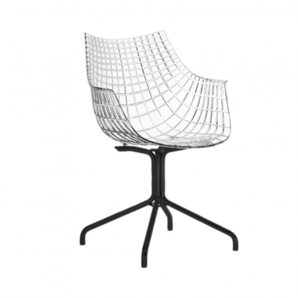 Driade Sgabello Meridiana Girevole Basso Struttura Acciaio Verniciato