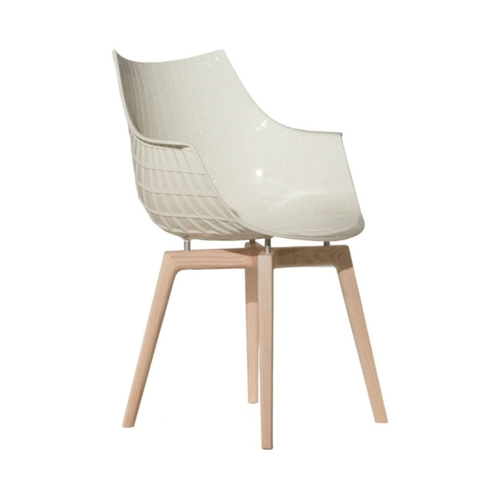 Driade Sedia Meridiana Gambe In Legno Massello Frassino Naturale