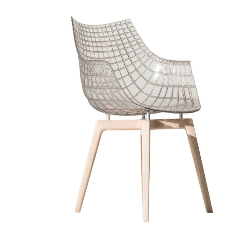 Driade Sedia Meridiana Gambe In Legno Massello Frassino Naturale