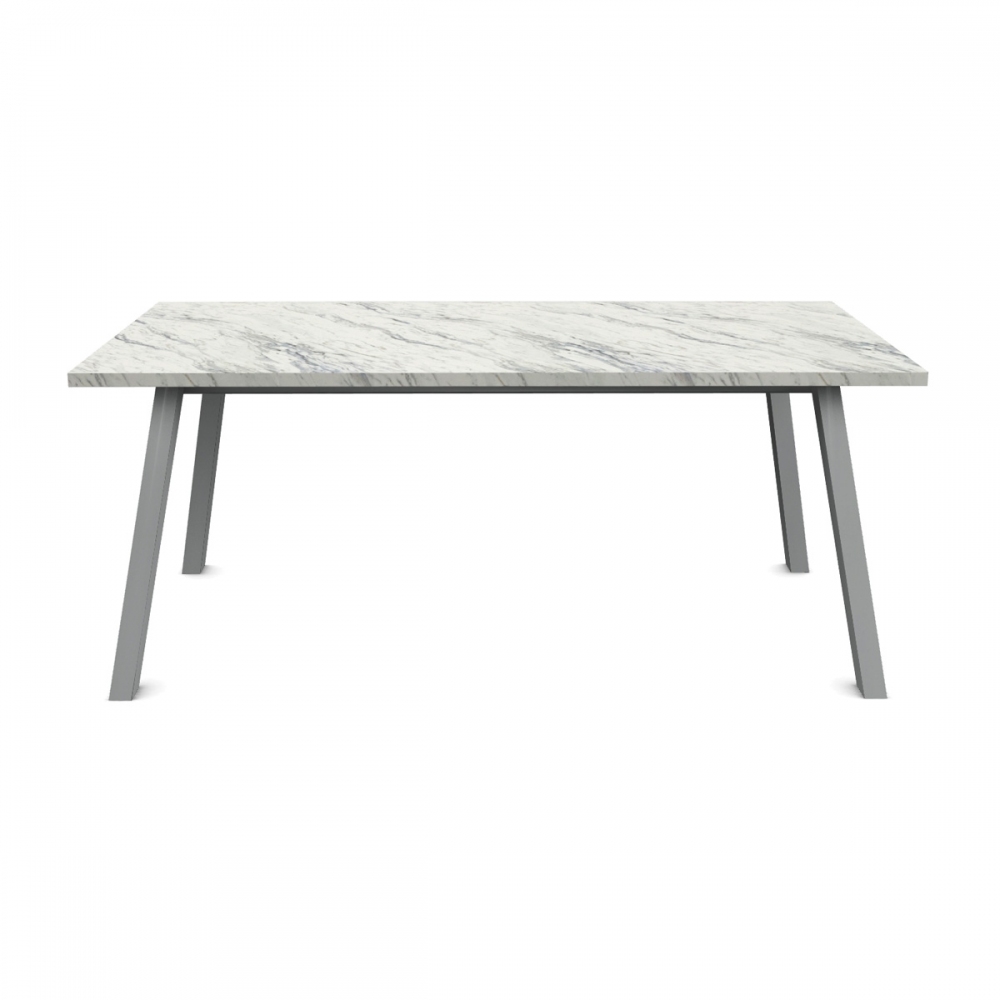 Gervasoni Tavolo Con Base Tubolare In Alluminio Verniciato E Base In Marmo Di Carrara Inout 134