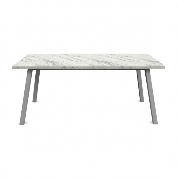 Gervasoni Tavolo Con Base Tubolare In Alluminio Verniciato E Base In Marmo Di Carrara Inout 134