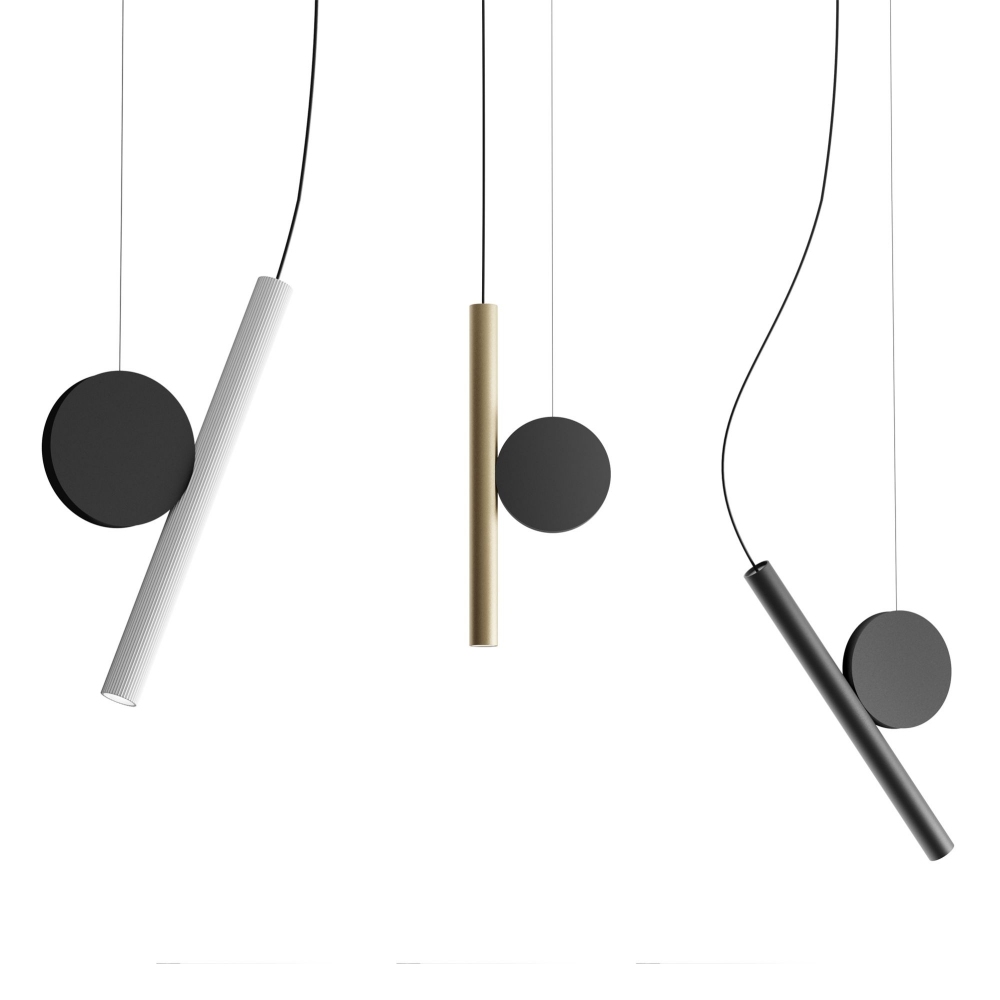 Luceplan Lampada a sospensione Doi Nero