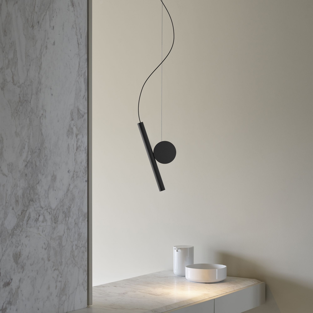 Luceplan Lampada a sospensione Doi Nero