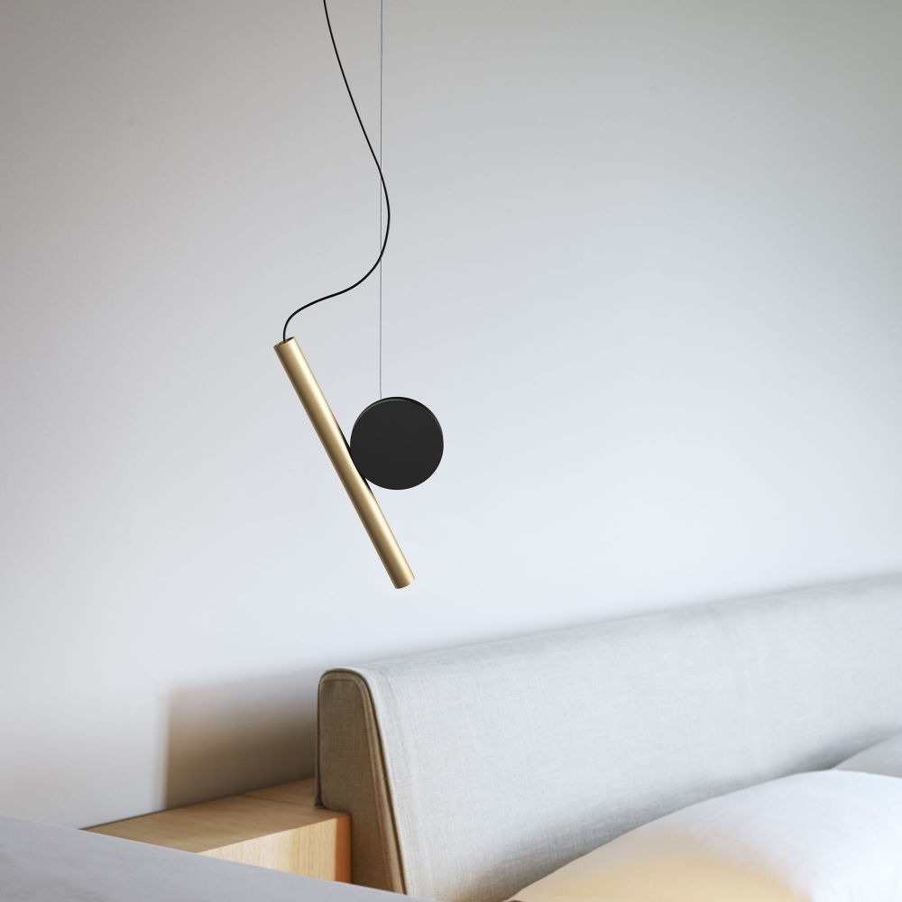 Luceplan Lampada a sospensione Doi Nero