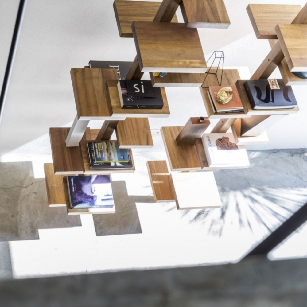 Mogg Libreria etagere terra-soffitto Adelaide Wood