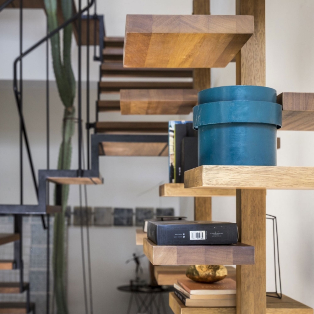 Mogg Libreria etagere terra-soffitto Adelaide Wood