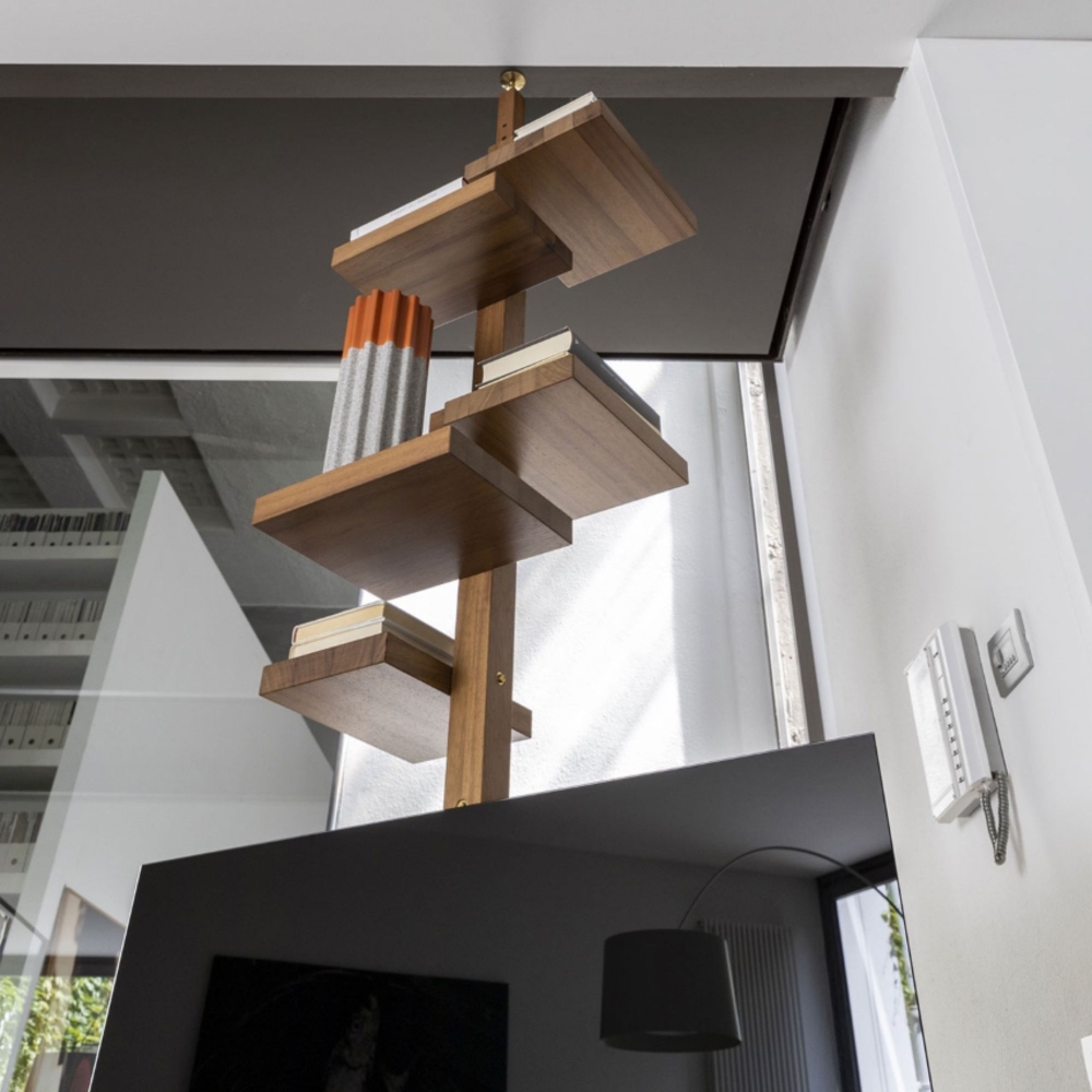 Mogg Porta TV etagere terra-soffitto Adelaide Wood