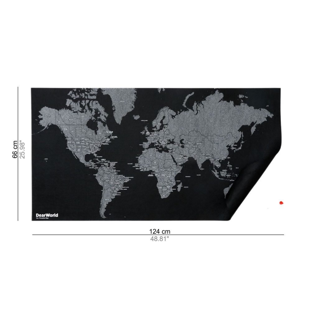 Palomar DearWorld by Country wall map 124x66 cm