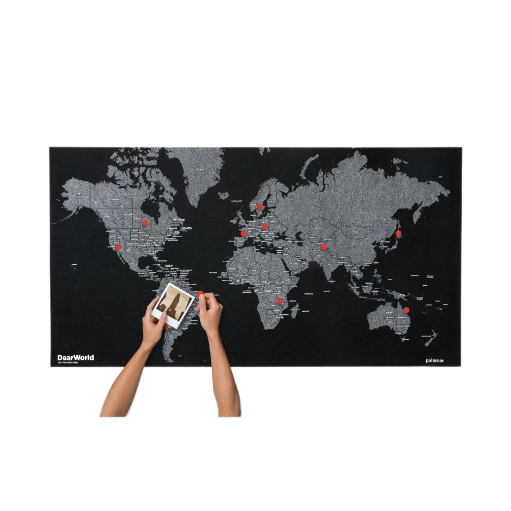 Palomar DearWorld by Country wall map 124x66 cm