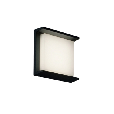 Zafferano lampada da parete quadrata outdoor Alu