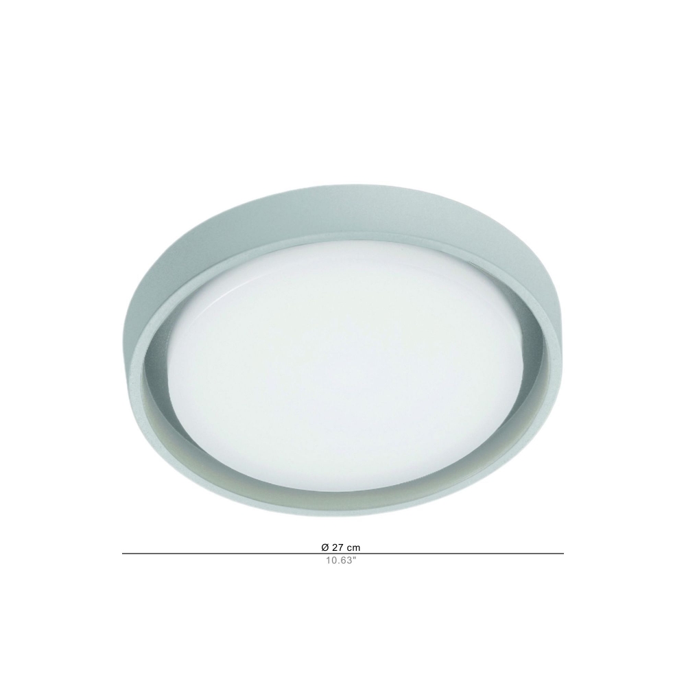 Zafferano lampada da soffitto/parete tonda Alu 27 cm