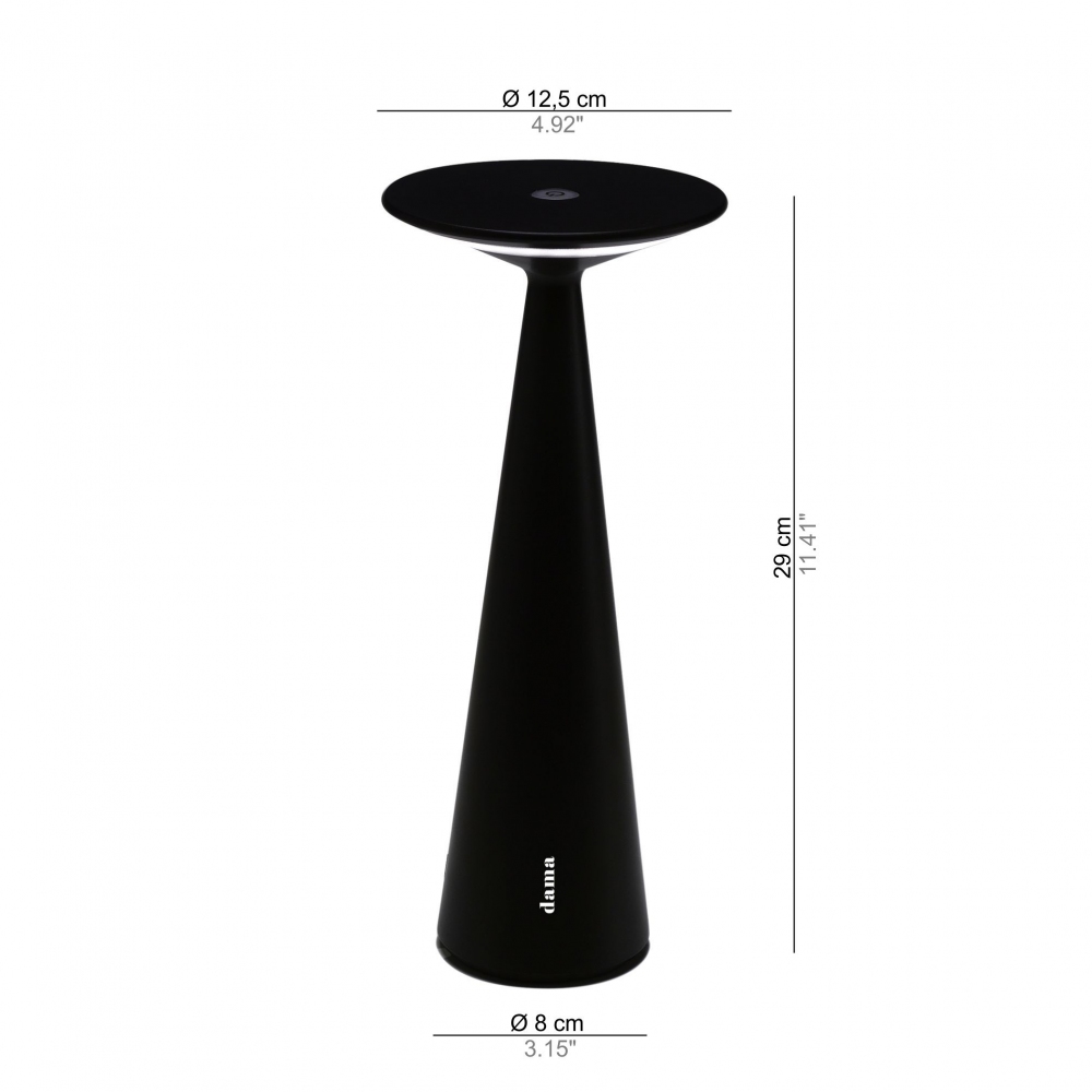 Zafferano Lampada da tavolo Dama Pro Led ricaricabile