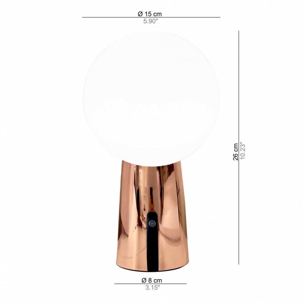 Zafferano lampada da tavolo Olimpia Pro Led ricaricabile