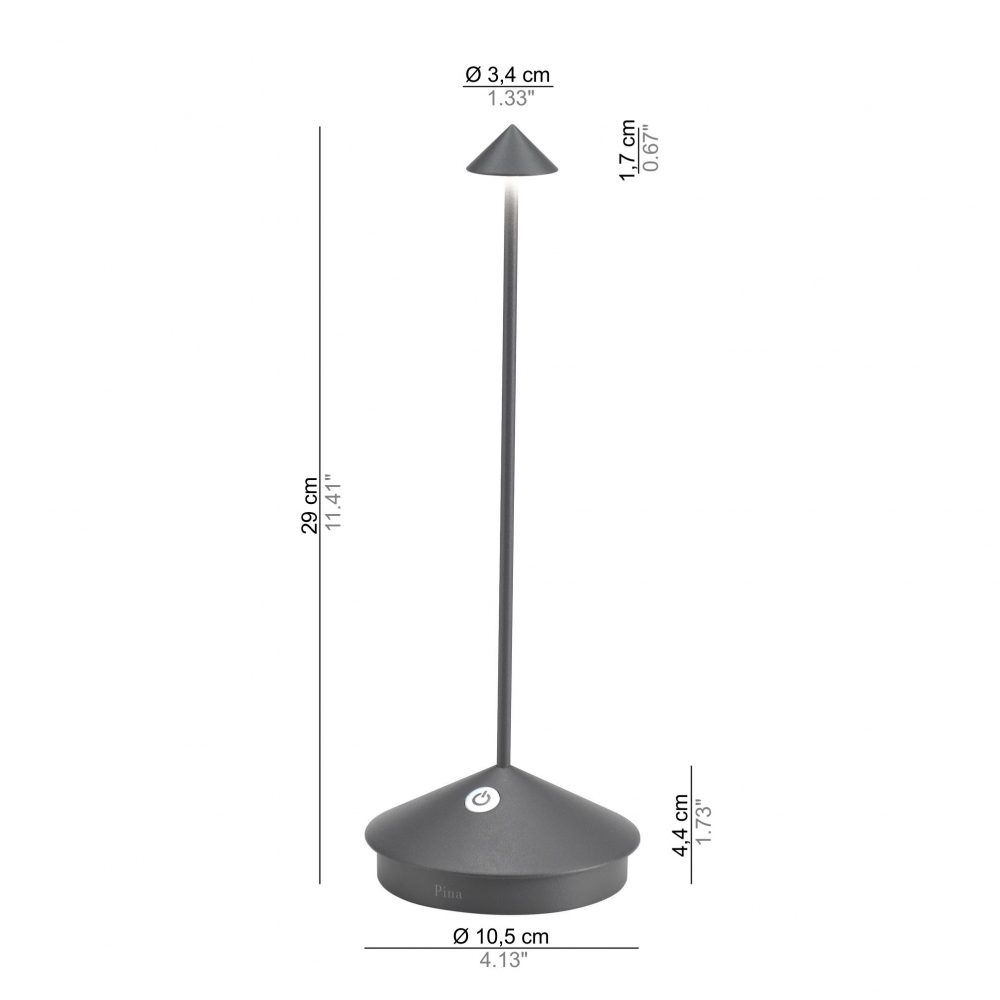 Zafferano Pina Pro Led rechargeable table lamp