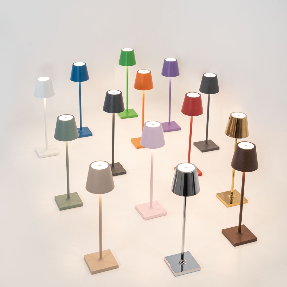 Zafferano Lampada da tavolo Poldina Pro Micro Led ricaricabile