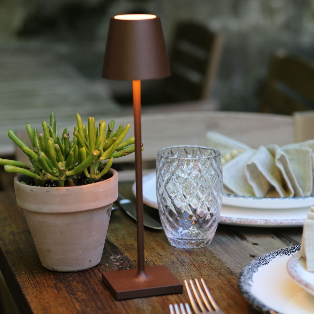 Zafferano Lampada da tavolo Poldina Pro Micro Led ricaricabile