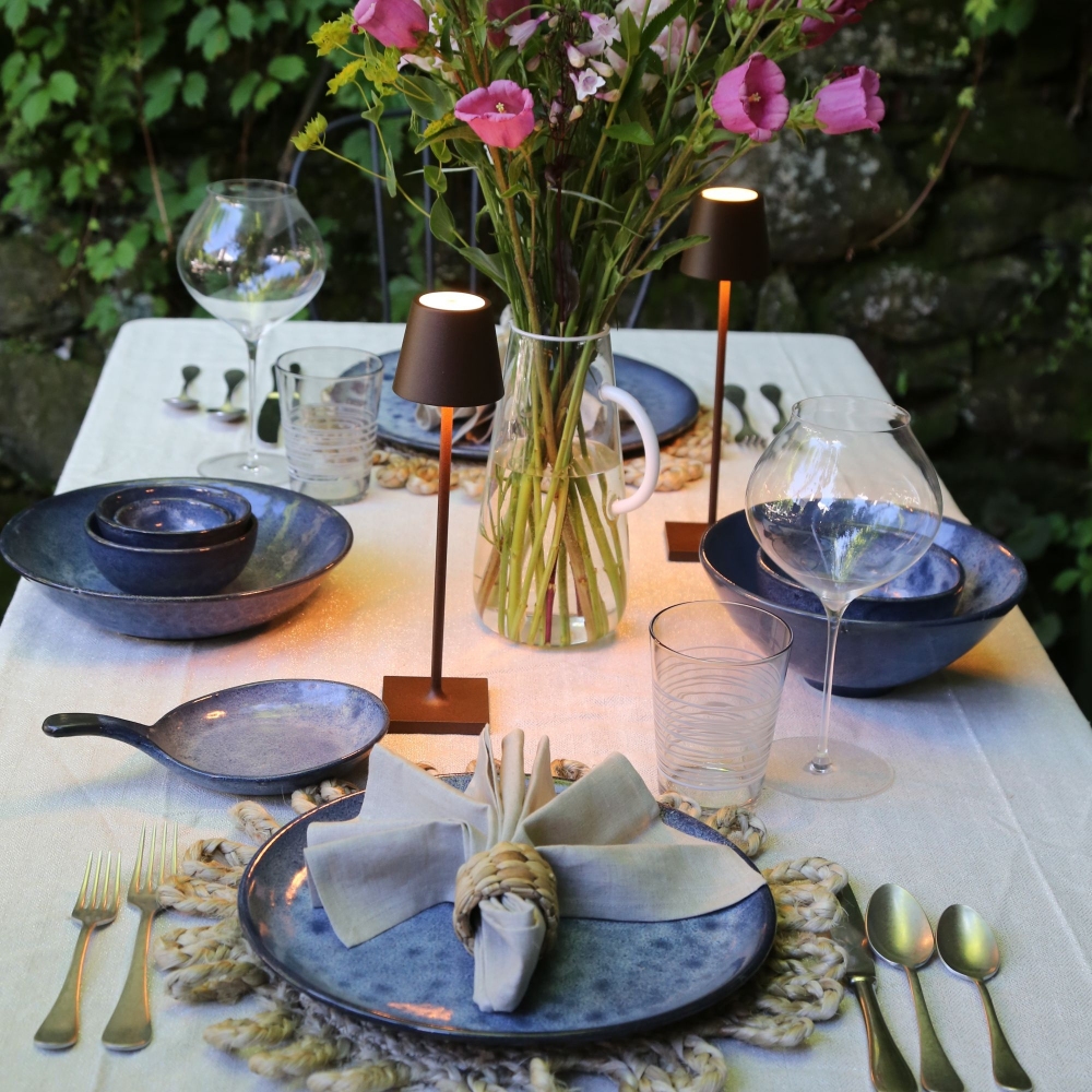 Zafferano Lampada da tavolo Poldina Pro Micro Led ricaricabile