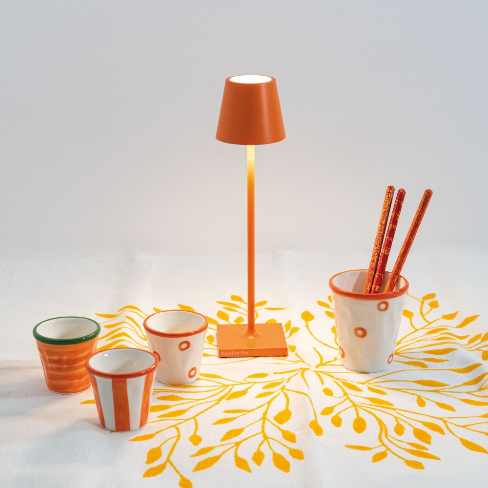 Zafferano Lampada da tavolo Poldina Pro Micro Led ricaricabile