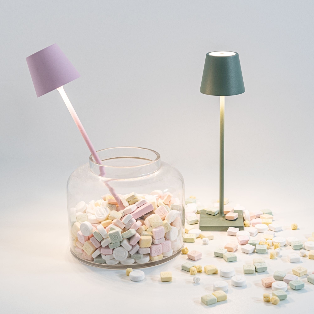 Zafferano Lampada da tavolo Poldina Pro Micro Led ricaricabile