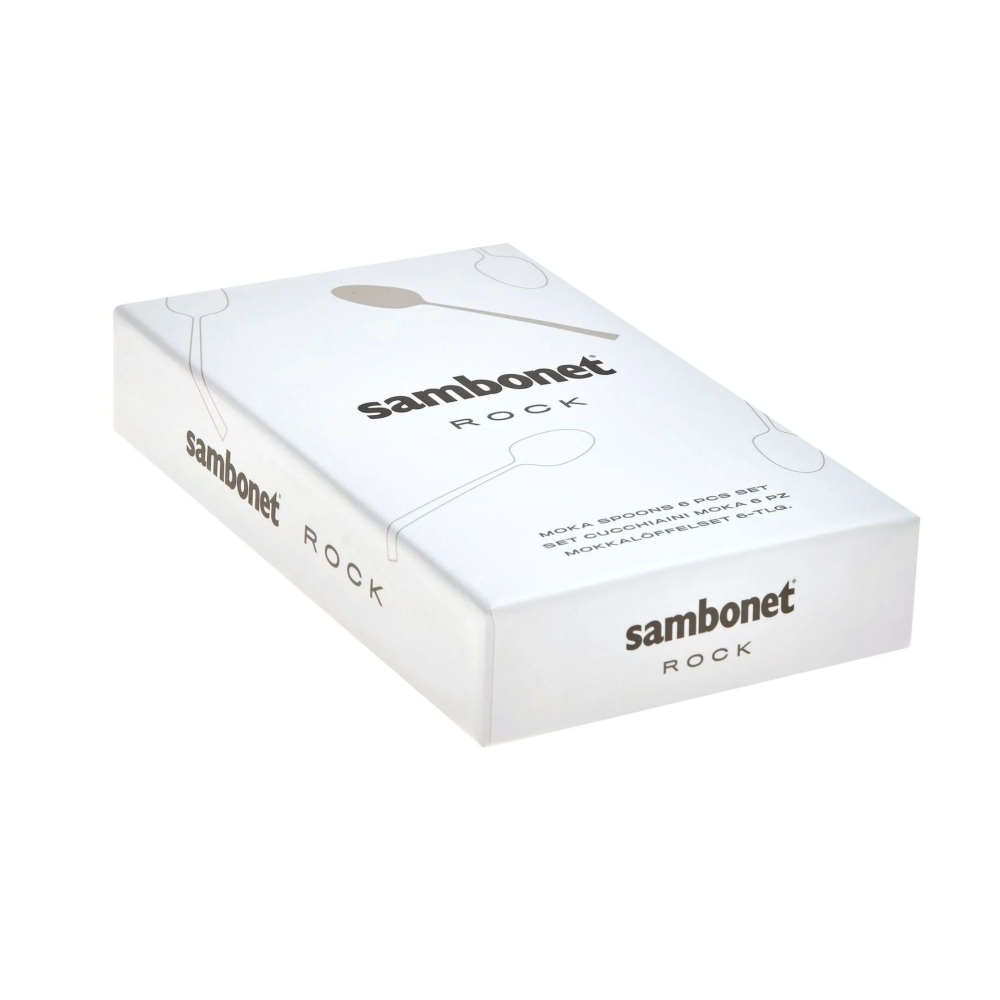 Sambonet 6 cucchiaini da caffè Rock