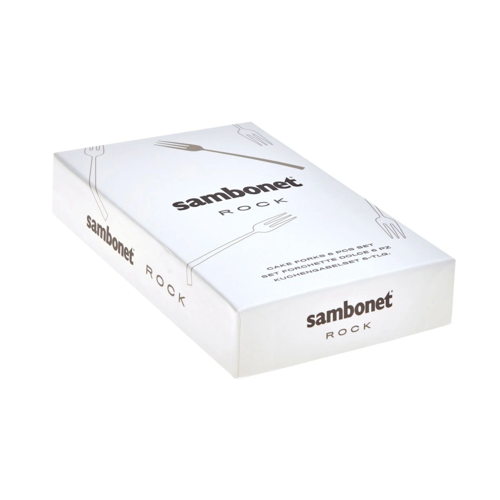 Sambonet 6 forchette per dolce Rock