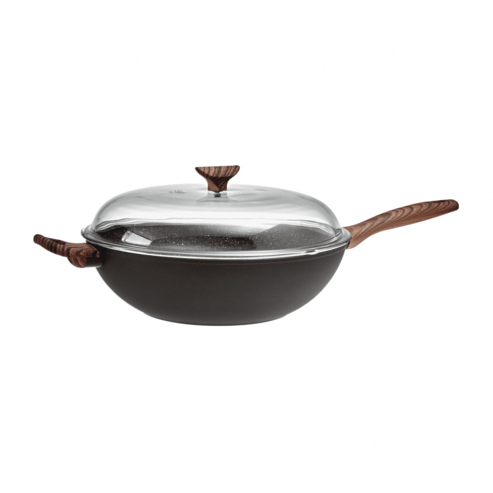 Sambonet Rock 'N' Rose Wok with two...