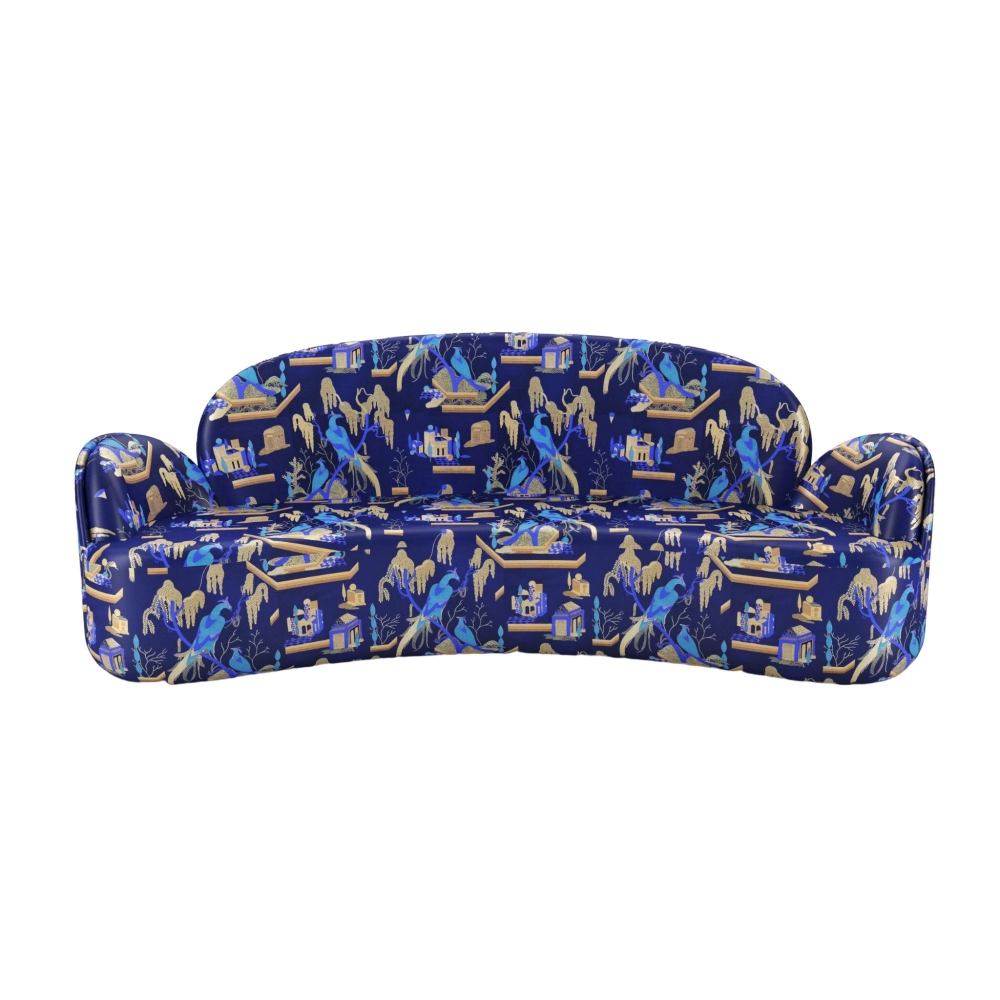 Scarlet Splendour Strings 3-seater Sofa