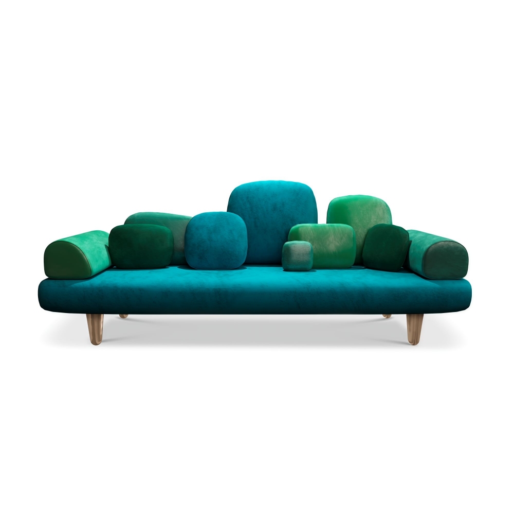 Scarlet Splendour Forest Sofa 250x88 cm