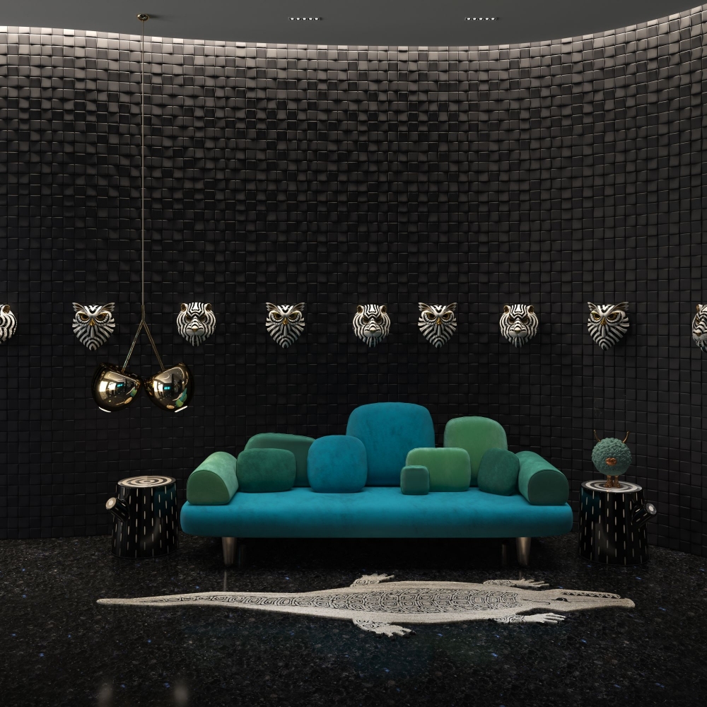 Scarlet Splendour Divano Forest cm. 250x88