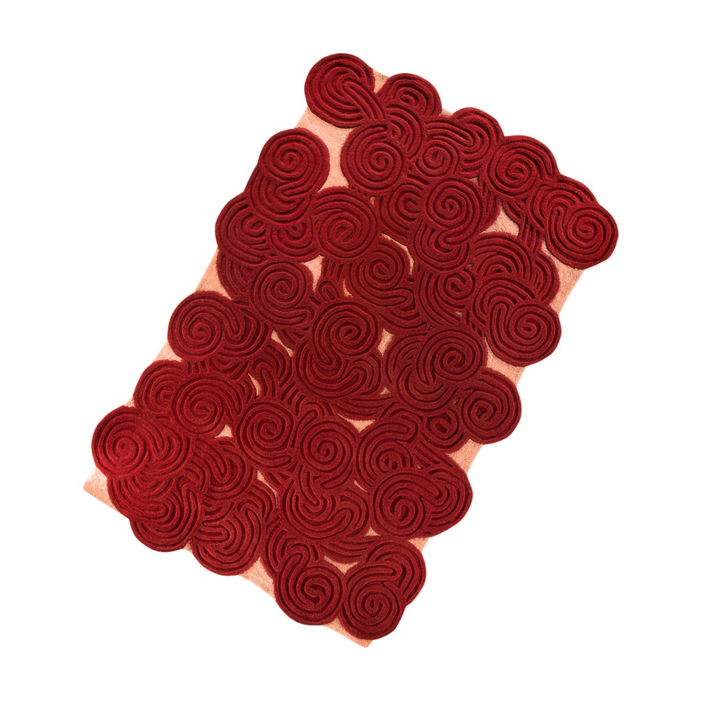 Scarlet Splendour Tappeto bicolore Karesansui cm. 200x300