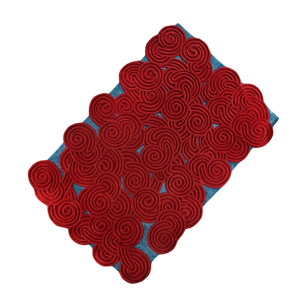 Scarlet Splendour Tappeto bicolore Karesansui cm. 200x300