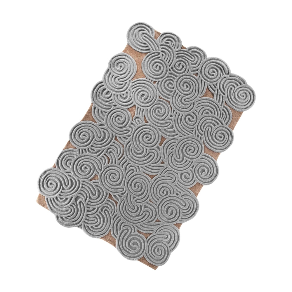 Scarlet Splendour Tappeto bicolore Karesansui cm. 200x300