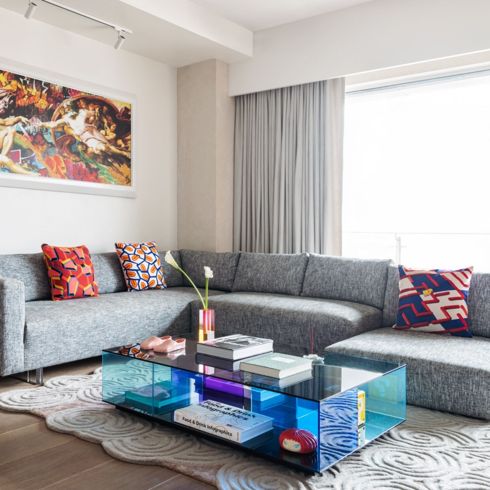 Scarlet Splendour Tappeto bicolore Karesansui cm. 200x300