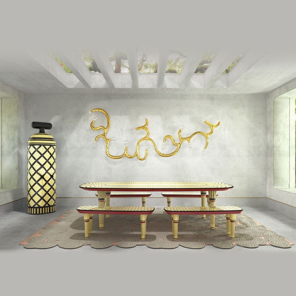 Scarlet Splendour Karesansui Rug